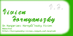 vivien hornyanszky business card